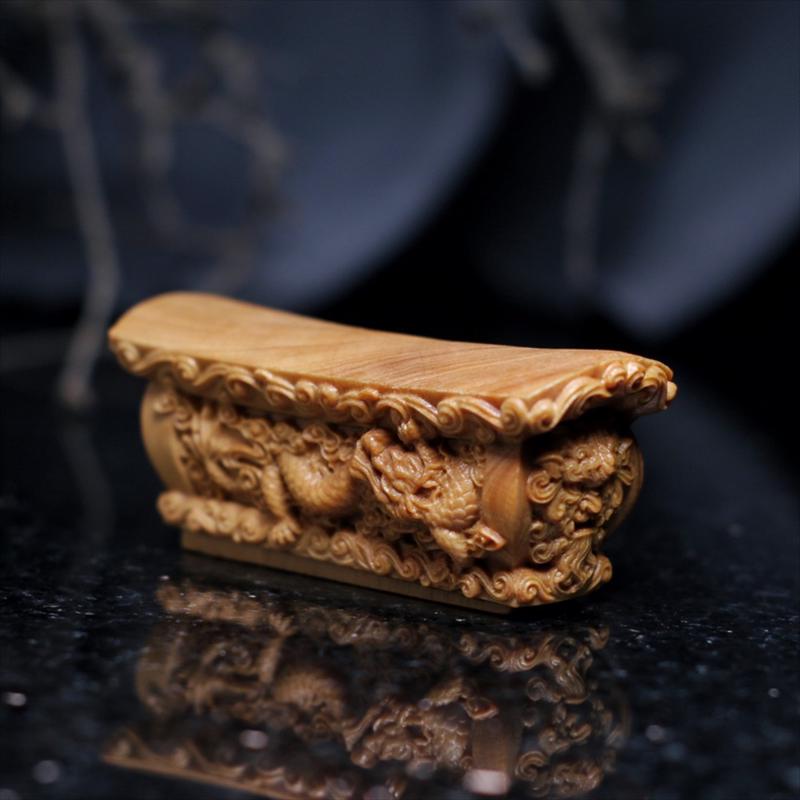 Cypress Wood Carving Fortune Coffin Craftwork, Solid Wood Carving Ornament, Chinese-Style Home Decoration Gift, Decorative Gift Piece Cypress Wood Carving Fortune Coffin Craftwork, Solid Wood Carving Ornament, Chinese-Style Home Decoration Gift, Decorative Gift Piece