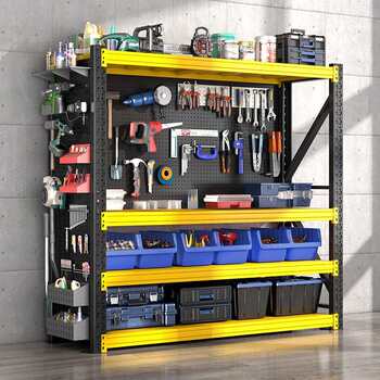 Warehouse shelf hole board storage rack warehouse supermarket garage item storage rack thickened multi-layer storage rack