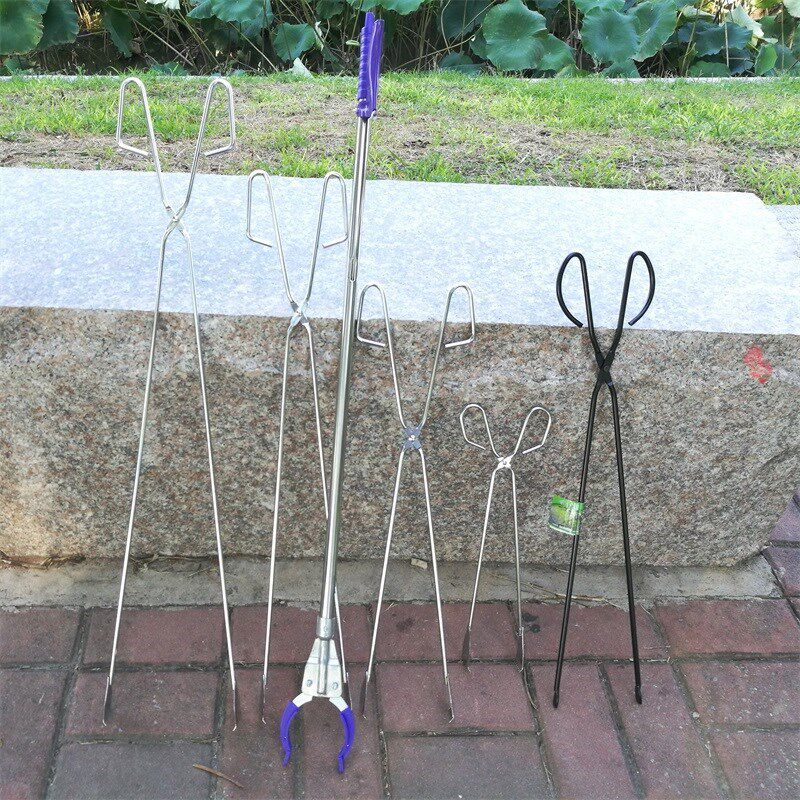 Garbage clips all stainless steel tools garbage tongs food clips extended fire tongs property hygiene clips