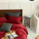 100 Xinjiang long velvet cotton wedding bed four-piece set wedding bed wedding full cotton wedding wedding wedding big red quilt wedding room