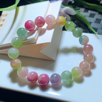 9 6mm Brazilian natural watermelon tourmaline bracelet for women 28 6g watermelon tourmaline bracelet candy color 12536
