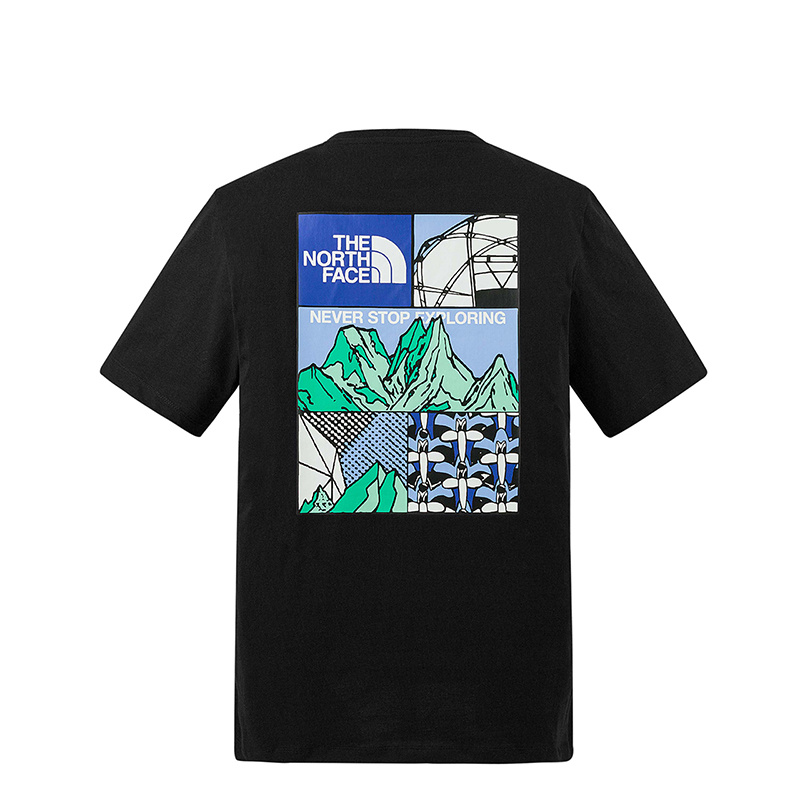 北面THE NORTH FACE 城市户外系列 SS25男女同款印花系列短袖T恤