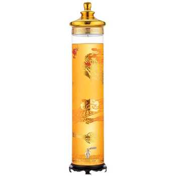 Special glass bottle for soaking wine with faucet thickened wide mouth large capacity 50kg 100kg ginseng king empty wine bottle