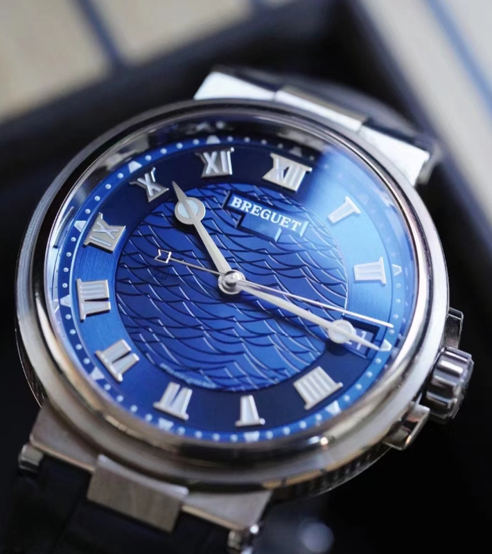 [9.8 New] Breguet Marine Series 5517Bb/Y2/9Zu Automatic Mechanical Men's Watch Genuine 40mm