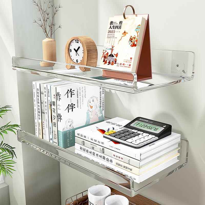 No-Drill Acrylic Wall Shelf, Floating Tv Wall Decoration Shelf, Bookshelf, Transparent Partition Shelf