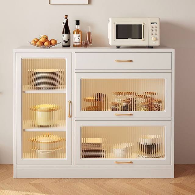 Sideboard against the wall Modern simple household living room kitchen storage rack floor cabinet storage cabinet tea cabinet storage