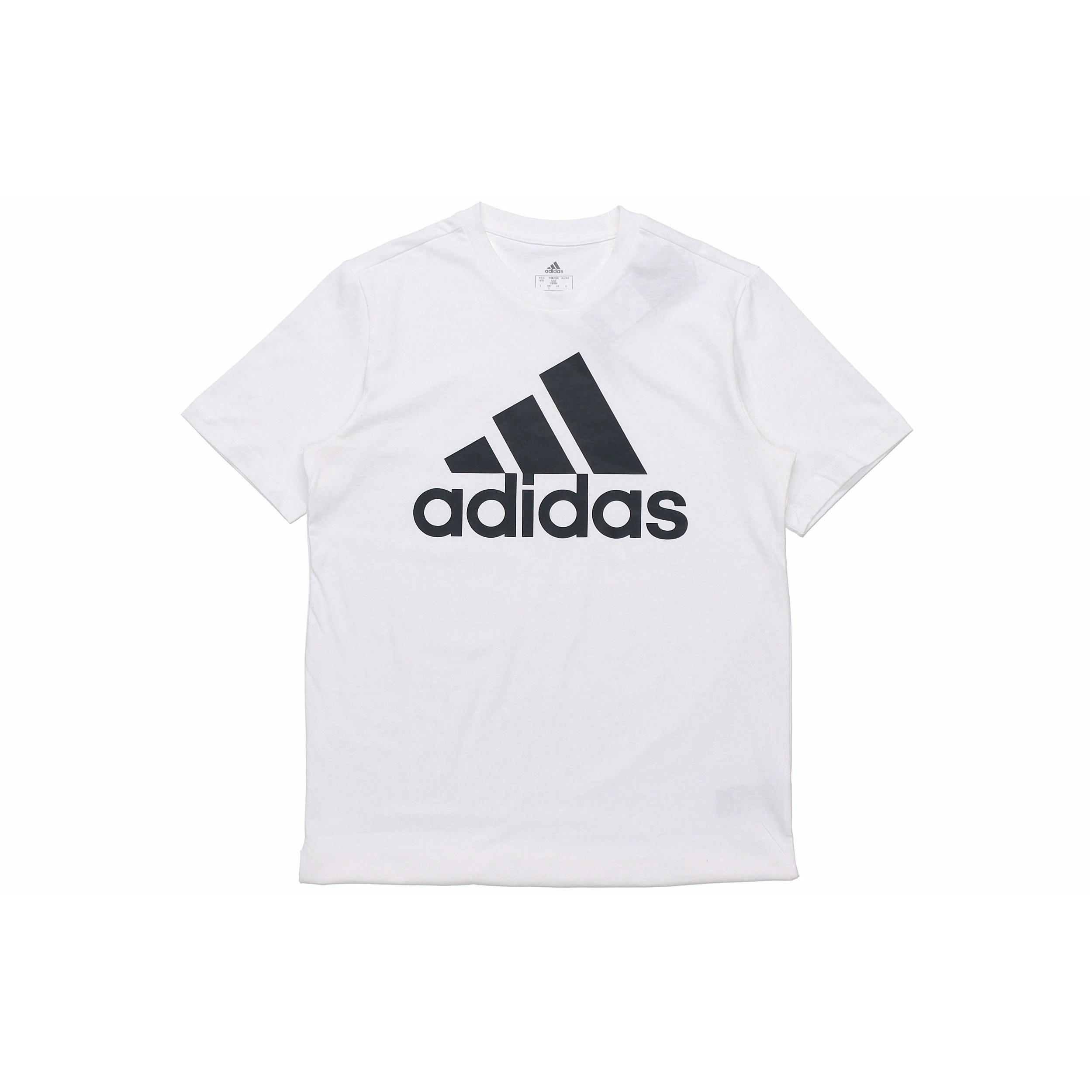 adidas ESSENTIALS 胸前Logo休闲运动圆领短袖T恤 男款 白色