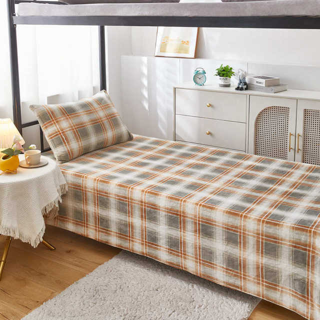 Class A milk velvet student dormitory bed three-piece set of bedding covers winter thickened double-sided coral velvet covers sheets 3