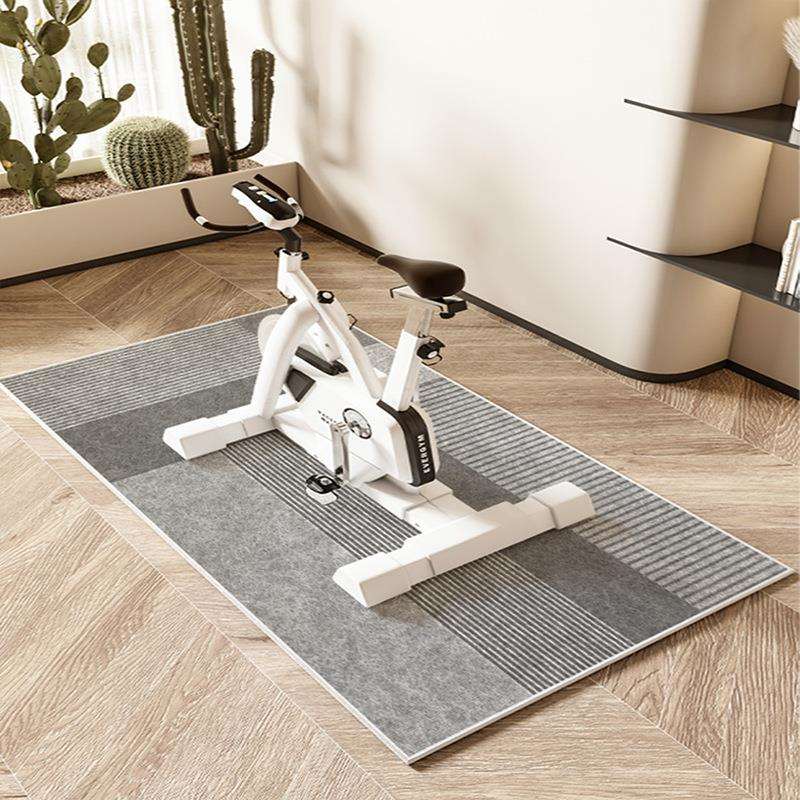 Gym spinning bicycle silent shock-absorbing anti-slip mat home simple bedroom bedside blanket washable balcony bay window mat