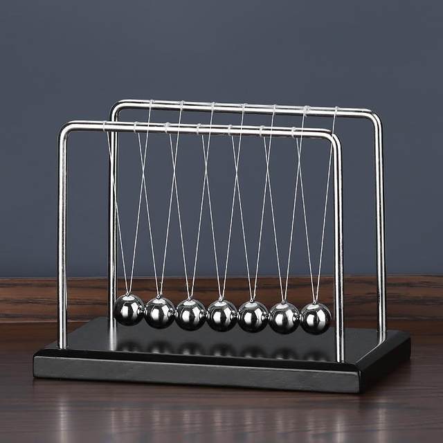 Newton pendulum ball 7 ball office living room study room decoration physical metal non-perpetual motion instrument creative home decoration