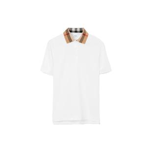 男款 Burberry博柏利 Polo衫 SS23 白色 撞色休闲套头短袖