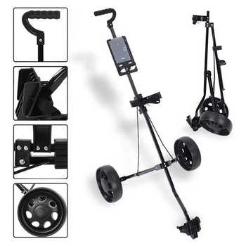 Manufacturer's popular golf cart, two-wheel foldable iron cart, golf bag cart, golf bag cart