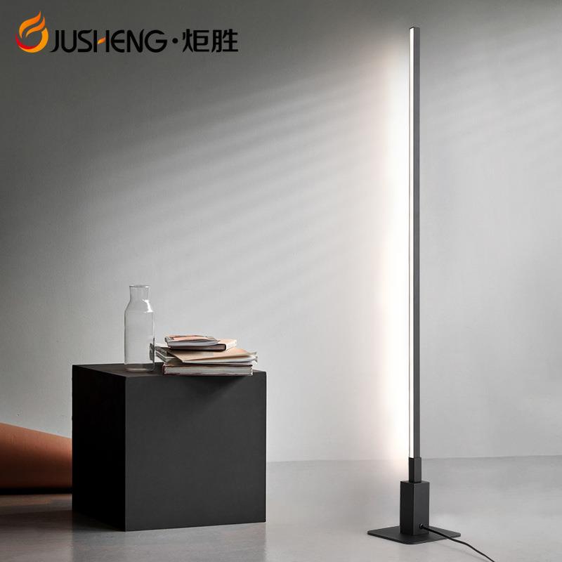 Long Strip Led Floor Lamp for Bedroom and Living Room, Unique Atmosphere Light, Nordic Minimalist Style, Foot Switch Standing Floor Lamp