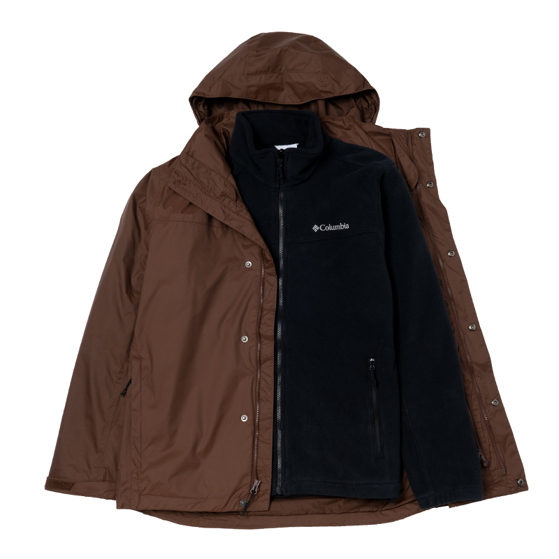 Columbia哥伦比亚户外男防水抓绒三合一冲锋衣摇粒绒内胆