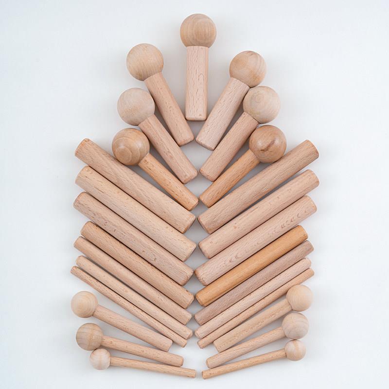 Iwood 8mm-20mm log color hole board matchsticks multi-size solid wood wooden accessories