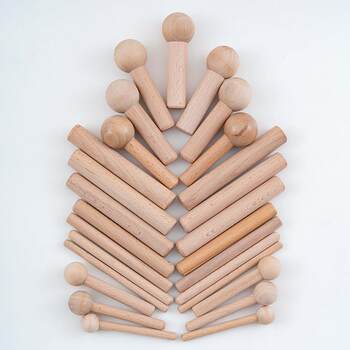 Iwood 8mm-20mm log color hole board matchsticks multi-size solid wood wooden accessories