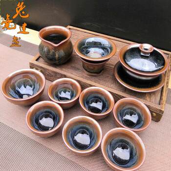 Jianzhan tea cup set tea set rabbit hair jianyang pure handmade jiankang cup cover bowl teapot owner cup tea sea home use