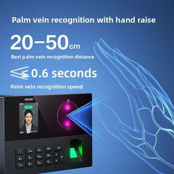 Deli employee punch-in attendance machine 23 facial fingerprint recognition attendance machine palm print recognition attendance check-in machine