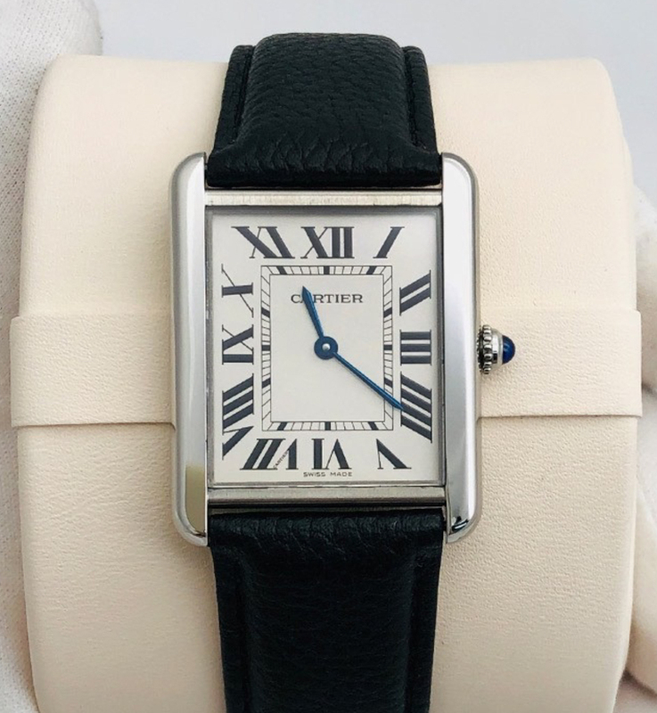 Box and Papers, 98% New, 34.8X27.4Mm, Cartier Tank Series W5200003, Quartz Women's Watch, Genuine