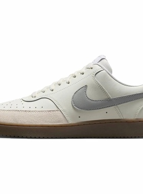 Nike Court Vision 舒适简约  低帮 板鞋 男女同款 白灰色