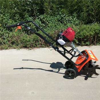 Hand push micro tiller, four-wheel drive multifunctional orchard tiller, small agricultural soil loosening tiller