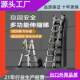 Telescopic Ladder with Stand, Household Lift Ladder, Thickened Aluminum Alloy Folding Small Giant Ladder, Straight Ladder with Wheels