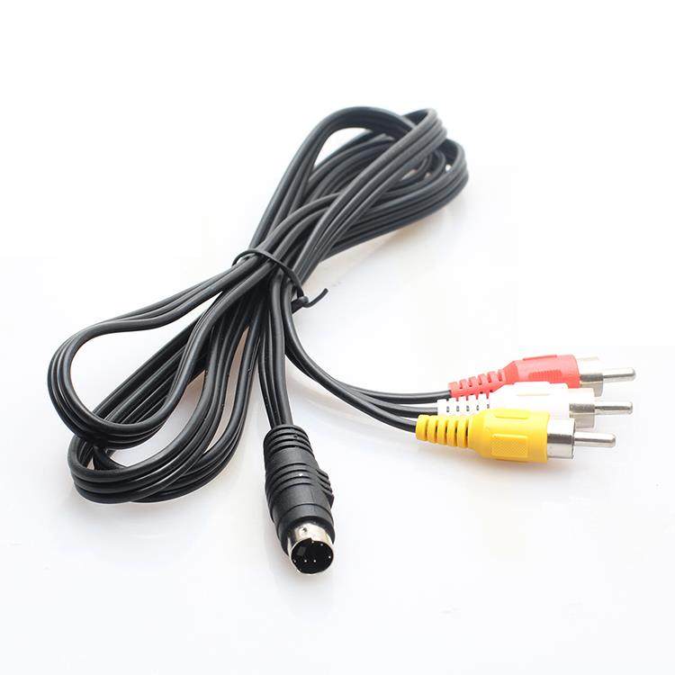 S-Terminal to Three Rca Male Av Cable, S4-Pin to Three Rca Male, Computer to Tv High-Definition Audio and Video Cable
