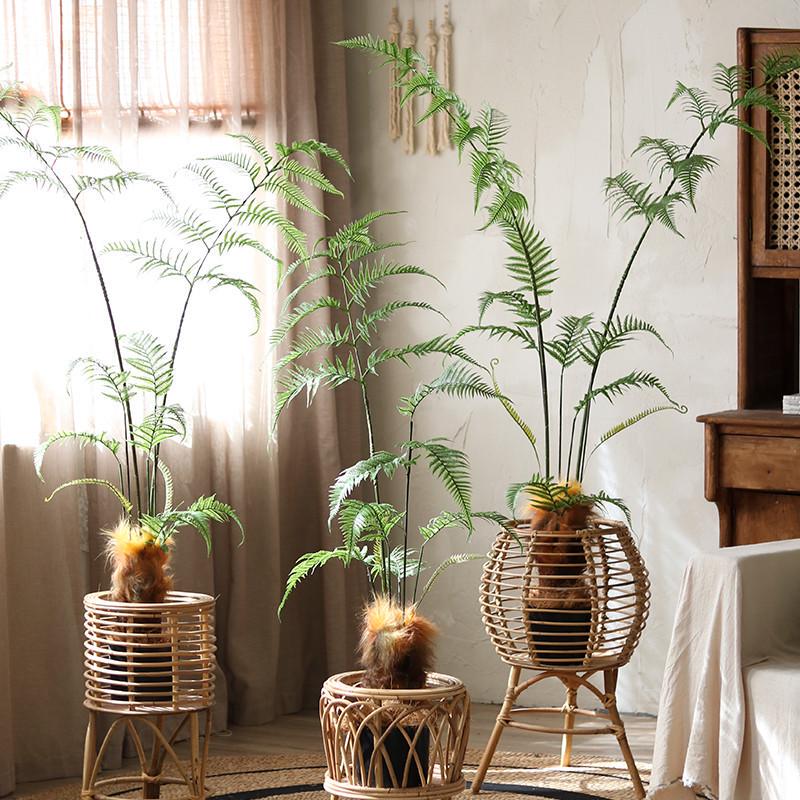 Simulated Golden Silk Monkey Head Fern Bonsai, Artificial Plant Potted Plant, Public Area Clothing Store Green Plant, Fake Tree Decorative Ornament Simulated Golden Silk Monkey Head Fern Bonsai, Artificial Plant Potted Plant, Public Area Clothing Store Green Plant, Fake Tree Decorative Ornament