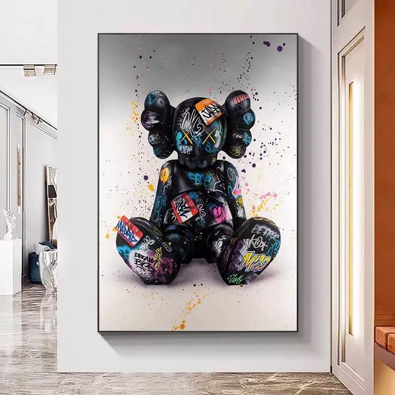 [KAWS современная минималистичная декоративная картина для прихожей гостиная настенная подвесная сетка]