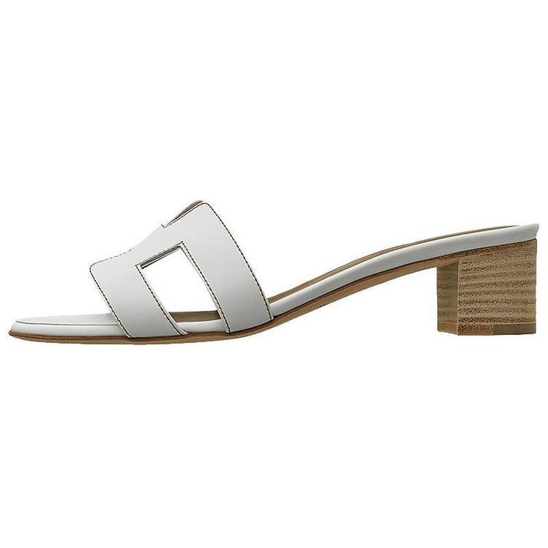 Hermes Oasis Casual and Comfortable Rubber-Soled Slip-On Slippers for Women, White