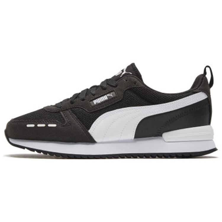 Puma/彪马R78撞色复古低帮休闲跑步鞋男女同款黑白色373117-01