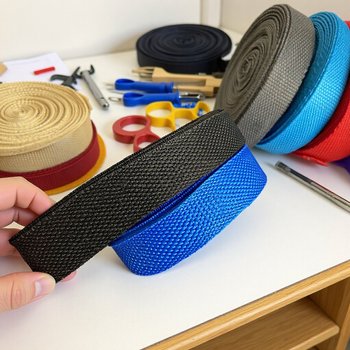 Manufacturer's Spot Pp Plain Webbing Polypropylene Black Thickeneded 900D Colorful Backpack Bag with Suitcase Bag Strap Wholesale