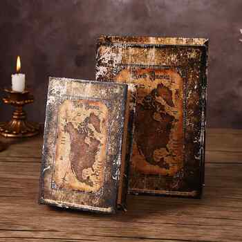 Retro Creative European-Style Fake Book Decoration Magic Book Storage Box Hotel Wine Cabinet Office Decoration