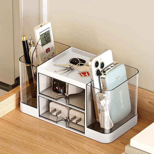 Pen holder storage box office desktop student light luxury high-end sense children boys and girls large capacity pen toilet marker pen