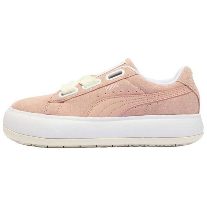 PUMA彪马 SUEDE MAYU 复古厚底 低帮 板鞋 女款 粉白