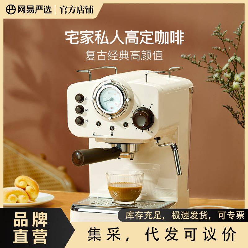 Italian-Style Coffee Machine for Home Use, Small Semi-Automatic Espresso Pressure Extraction Coffee Machine
