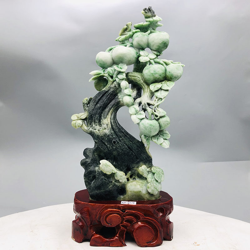 China's four famous jade Dushan jade pendant ornaments double happiness door 4 5 catties c44