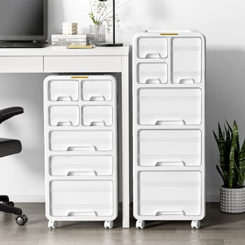 Drawer storage cabinet plastic storage cabinet filing cabinet multi-layer dormitory stationery movable storage cabinet