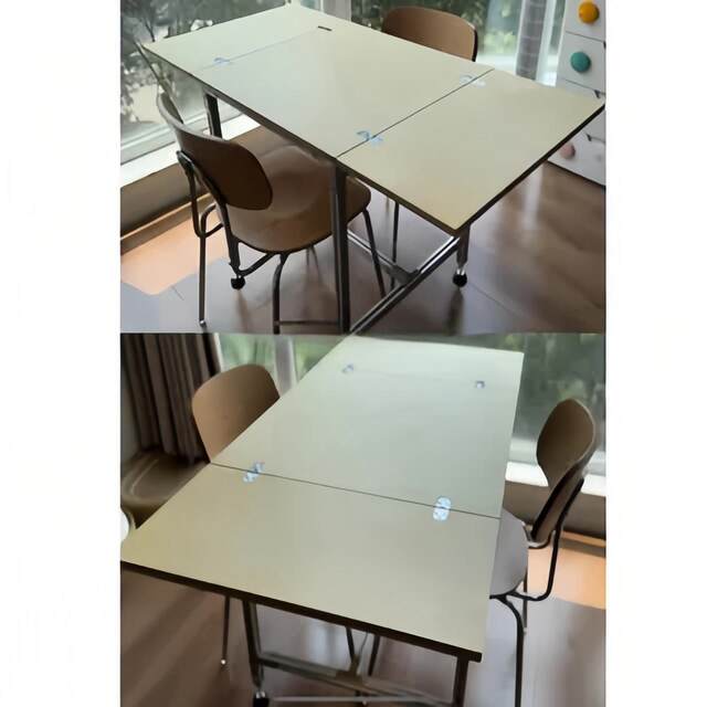 Household luxury wooden birch folding table easy to set up stall table push table student cram school simple table dining table desk desk desk