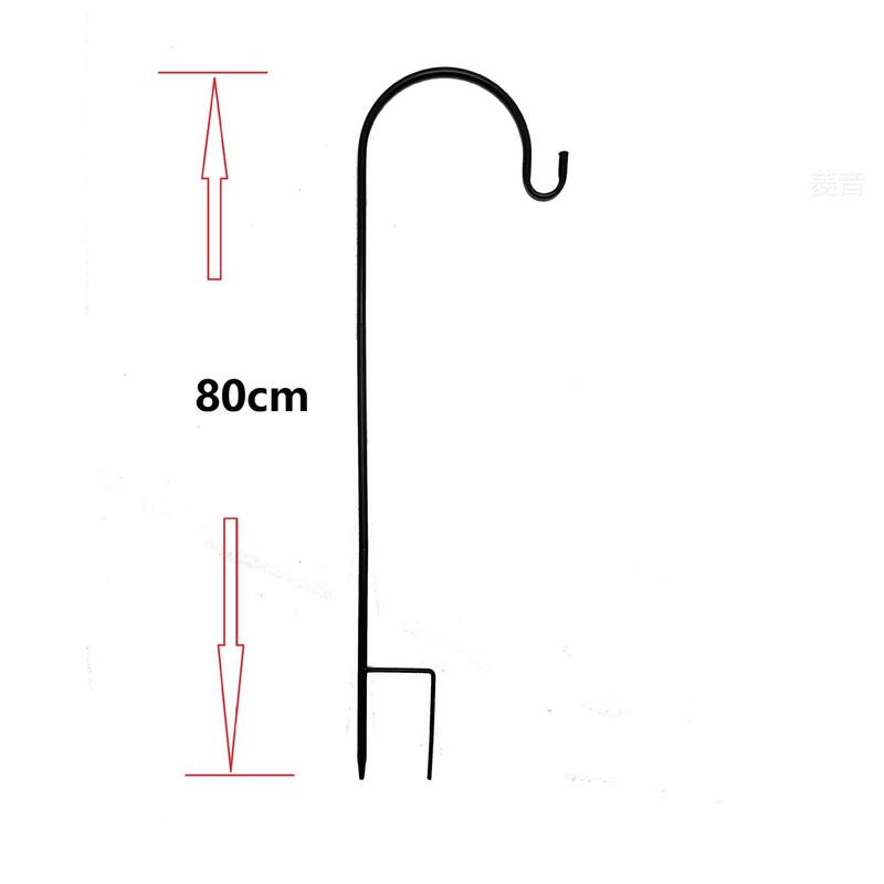 Led Solar Garden Landscape Light with Hook for Lawn, Outdoor Garden Ground Stake, Iron Art Ground Hook, S-Shaped Iron Hook