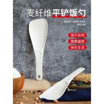 High temperature resistant wheat fiber long handle large soup spoon household porridge porridge kitchen Japanese small spoon plastic spoon
