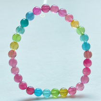 Beads 6mm Brazilian Natural Rainbow Color Standard Tourmaline Bracelet Women 10 5g Rainbow Tourmaline Bracelet 28905