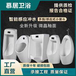 Ceramic Urinal with Automatic Sensor for Home, Hotel, and Engineering Use, Wall-Mounted or Freestanding, Men'S, Adult, Anti-Odor