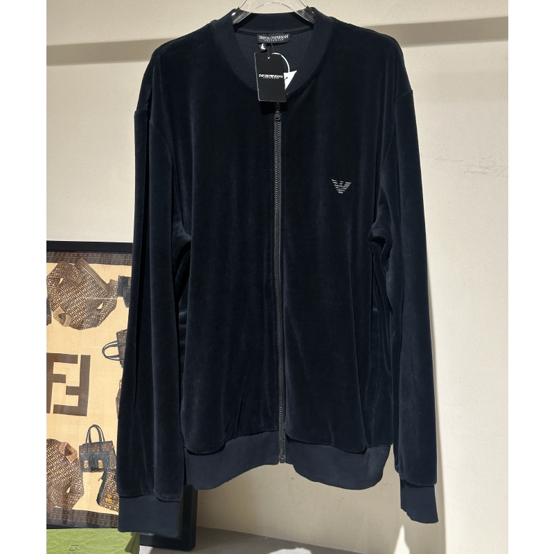 [99% New and Unused] Armani Black Velvet Long-Sleeved Jacket Classic Regular Style