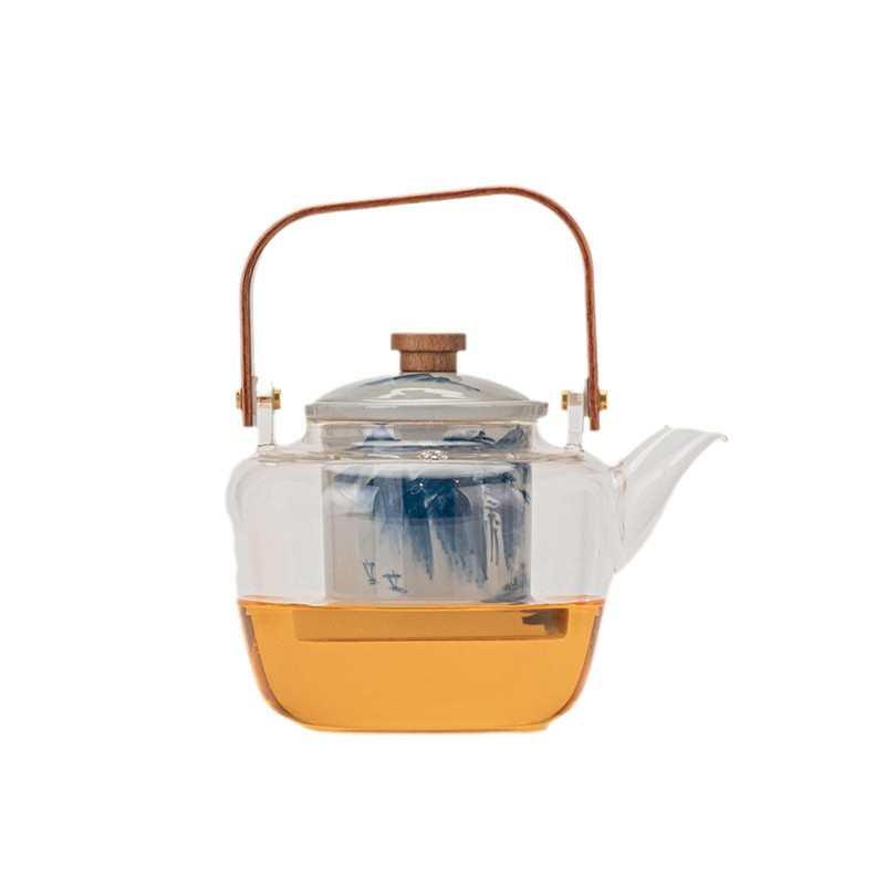 Tea cooking pottery stove, pots, pots, milk pots, full set of tea brewing tea brewing tea cooking appliances for household tea sets, glass pots, and tea roasting stoves