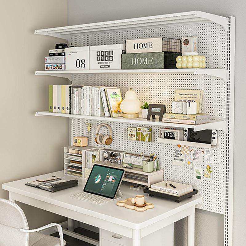 Hole plate storage rack floor-standing shelf desk vertical wall storage display rack student home desktop bookcase