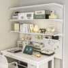Hole plate storage rack floor-standing shelf desk vertical wall storage display rack student home desktop bookcase
