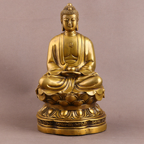 Height 25 5cm cultural toy collection old Buddha statue gilt bronze old Sakyamuni statue ornament N535