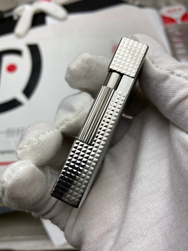 Медная серебряная импортная зажигалка с боковым колесиком, Франция