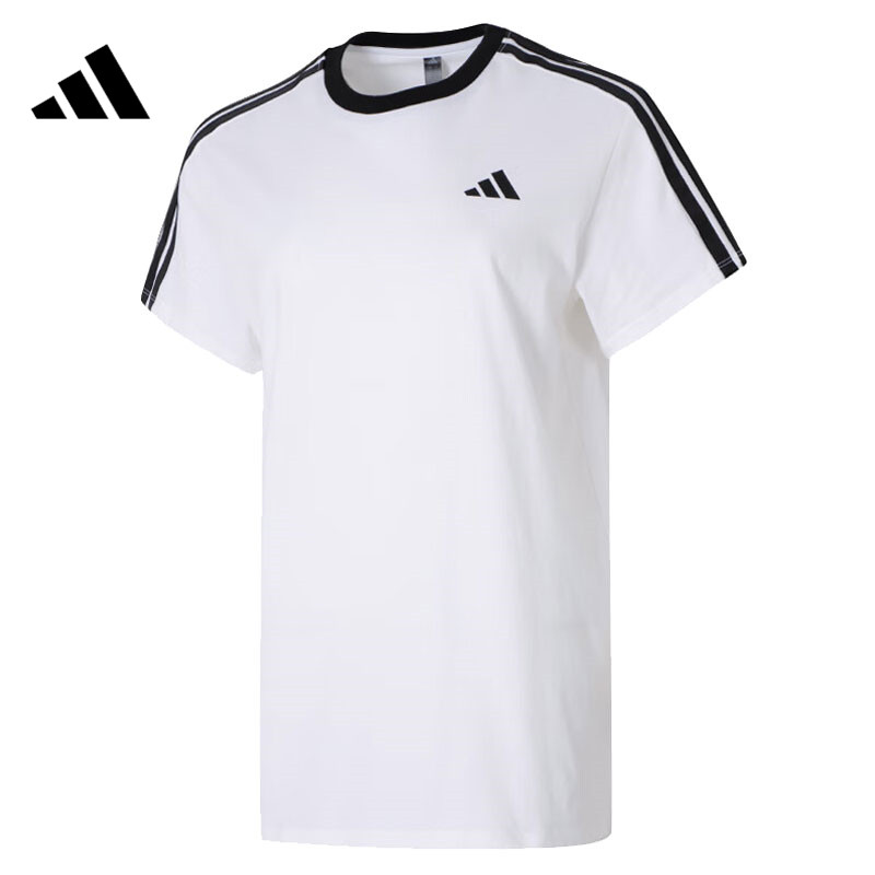 阿迪达斯春季女子运动休闲短袖T恤JY7613